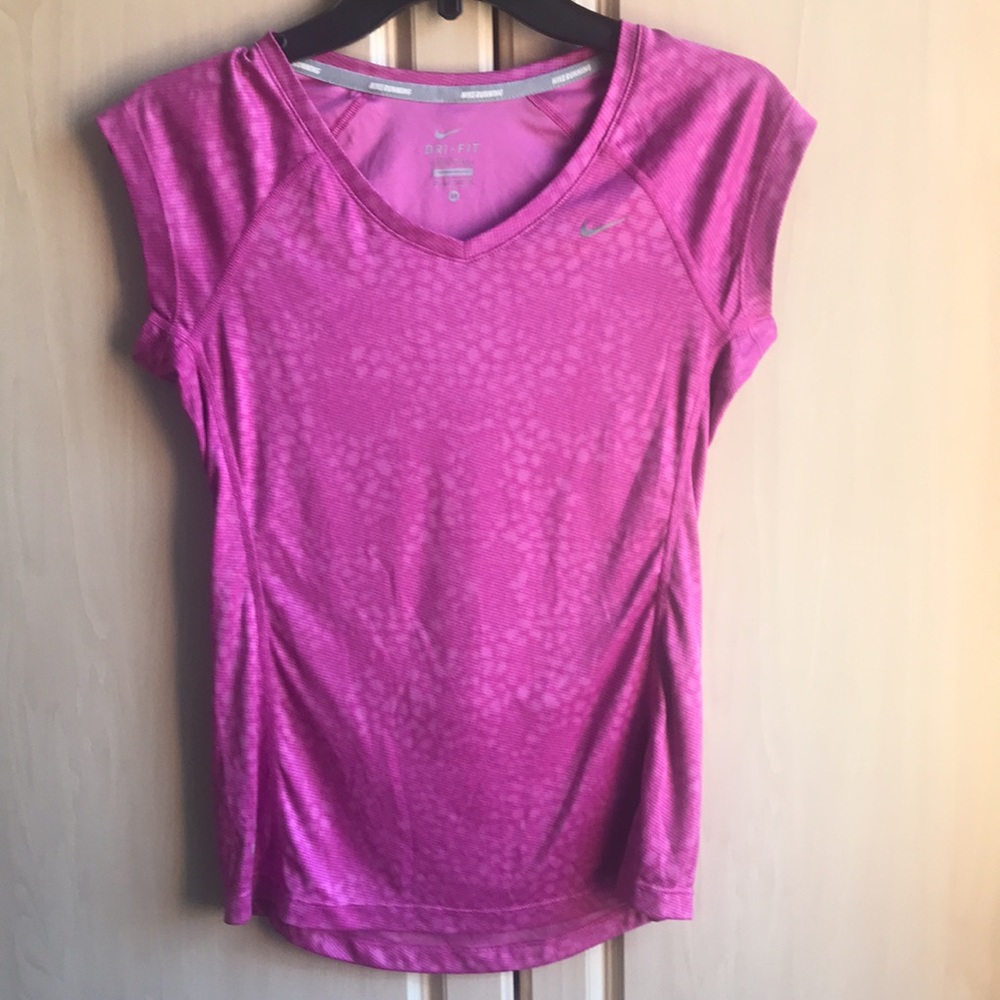 NIKE Women’s Xs Dri Fit rosy pink running top 2/$20